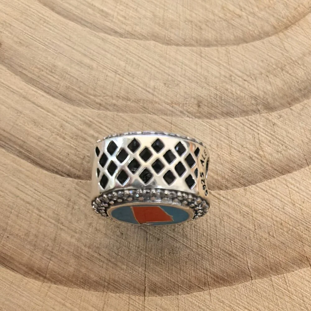 Pandora Orange Beach Alabama Exclusive Charm Pendant, S925 Silver Jewelry